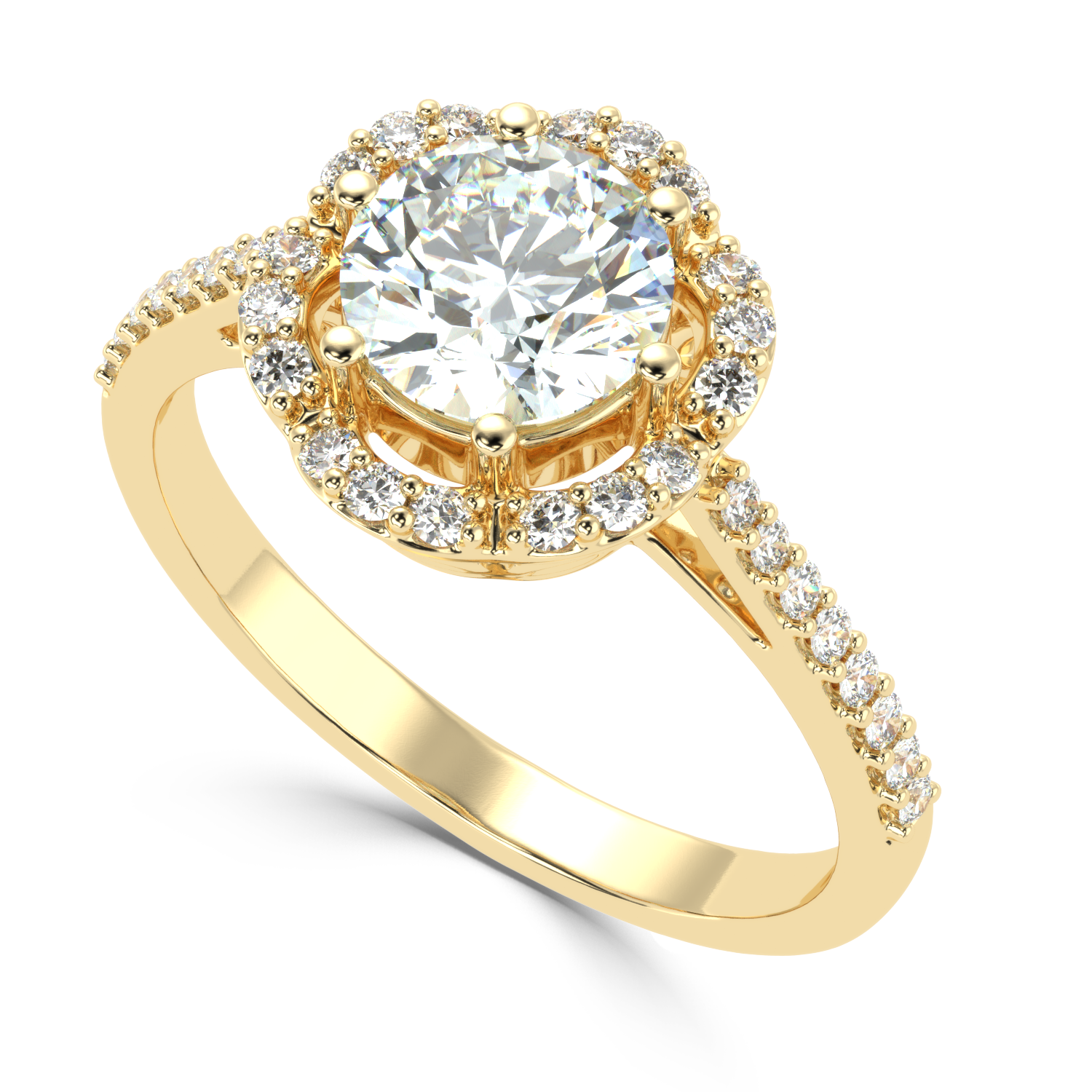 1.22 Carat G Color VS1 Clarity Diamond Studded Natural Diamond Ring.